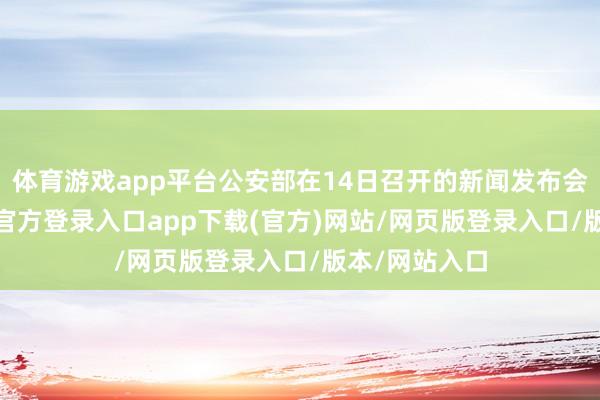 体育游戏app平台公安部在14日召开的新闻发布会示意-开yun官方登录入口app下载(官方)网站/网页版登录入口/版本/网站入口